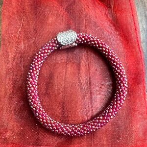 Sashka beaded bracelet with silver charm